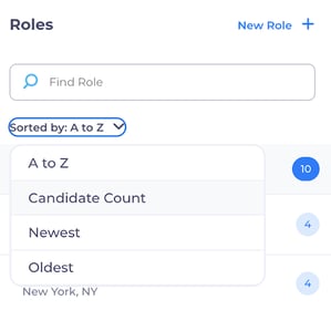 Sort roles