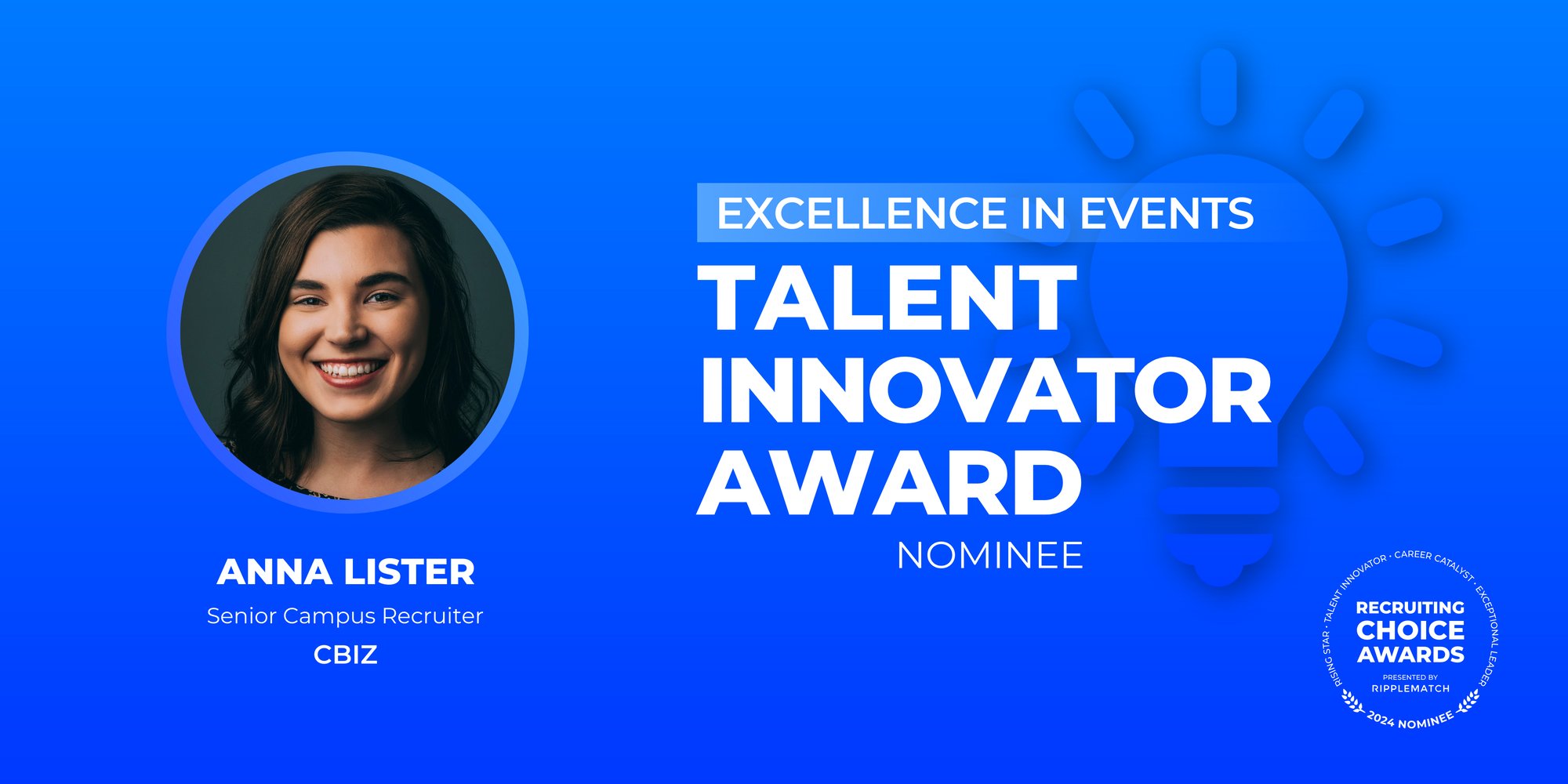 TALENT INNOVATOR - Excellence in Events - Anna Lister-1