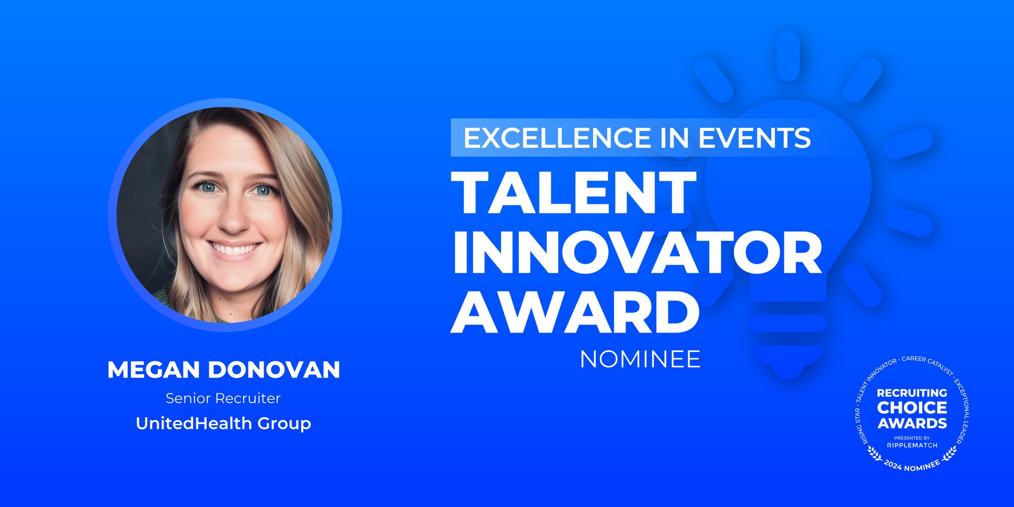 TALENT INNOVATOR - Excellence in Events - Megan Donovan