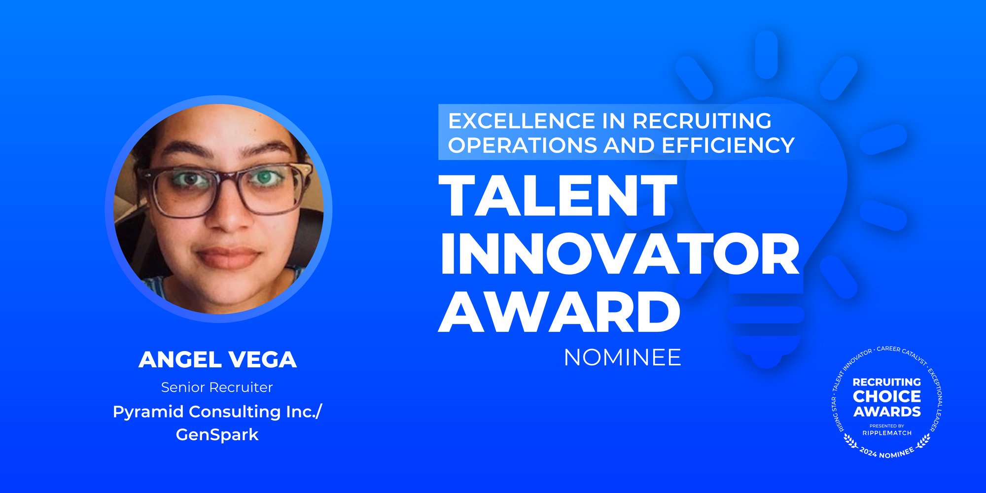 TALENT INNOVATOR - Excellence in Recruiting Operations and Efficiency - Angel Vega-1