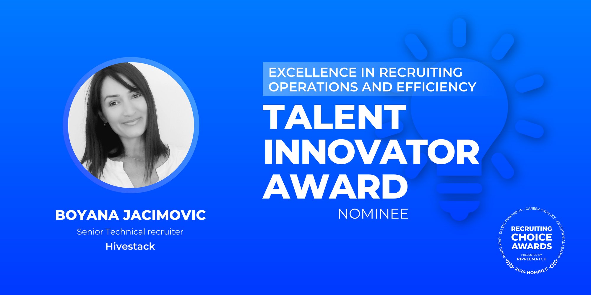 TALENT INNOVATOR - Excellence in Recruiting Operations and Efficiency - Boyana Jacimovic