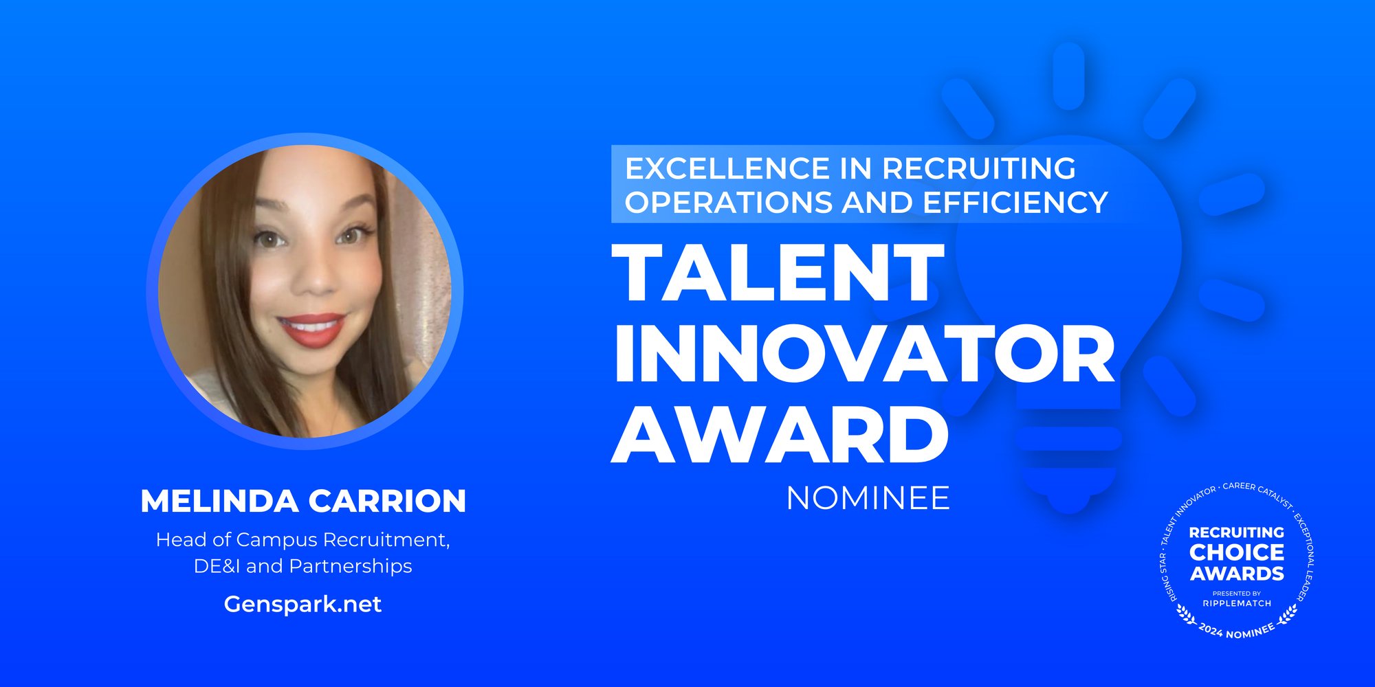 TALENT INNOVATOR - Excellence in Recruiting Operations and Efficiency - Melinda Carrion-1