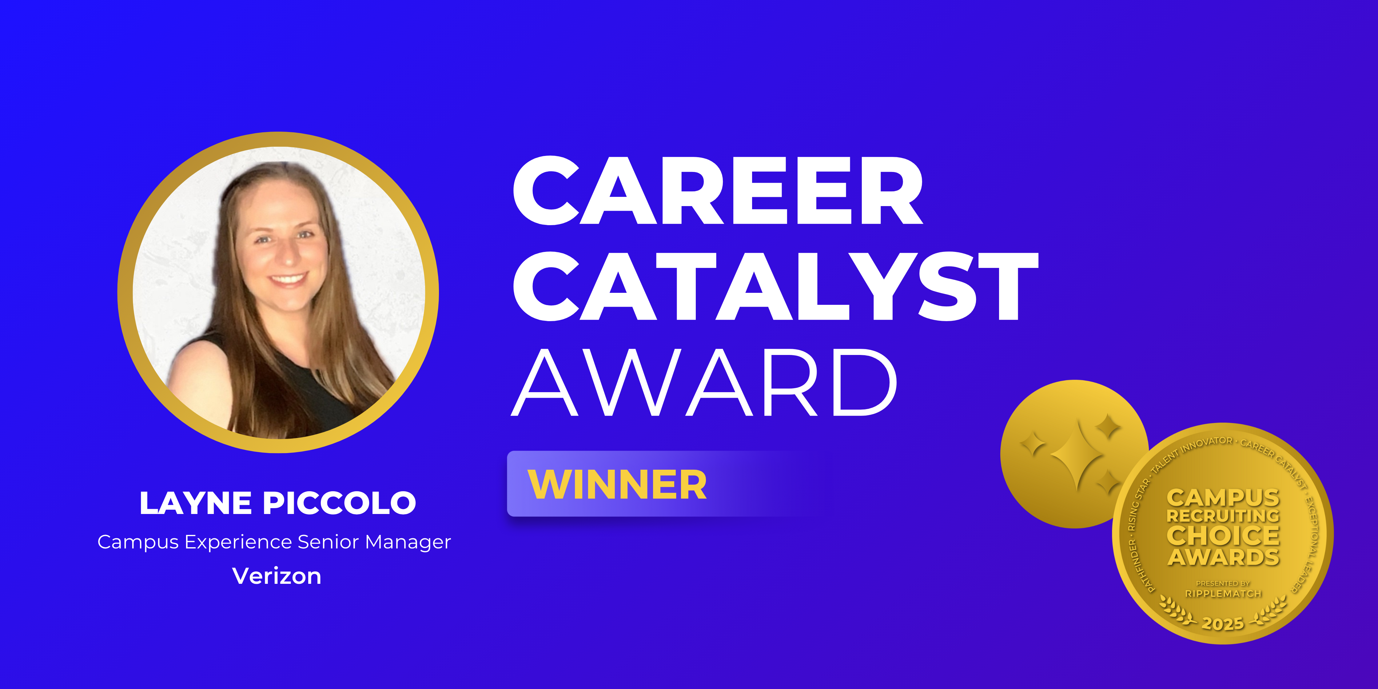 Career Catalyst Award CRCA 2025 - Winner - Layne Piccolo Career Catalyst Award CRCA 2025 - Winner - Layne Piccolo