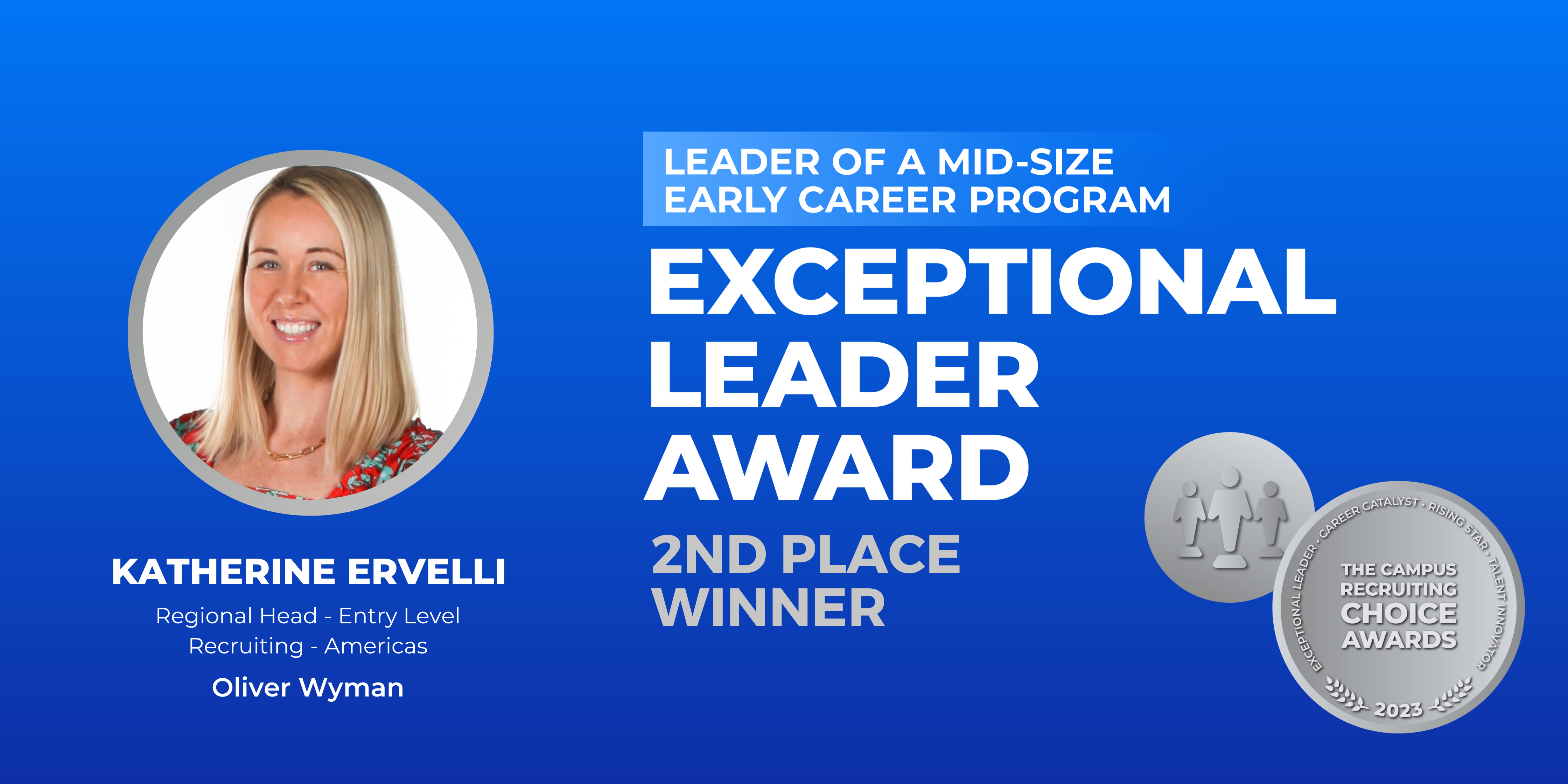 EXCEPTIONAL LEADER - Leader of a Mid-Size Early Career Program - 2nd Place Winner - Katherine Ervelli