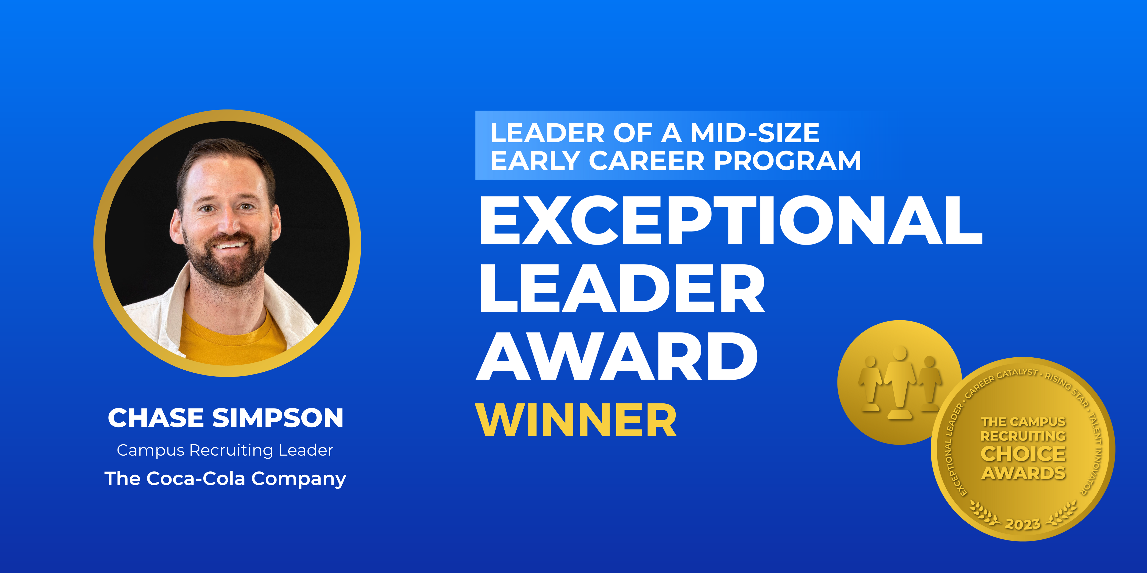 EXCEPTIONAL LEADER - Leader of a Mid-Size Early Career Program - Winner - Chase Simpson