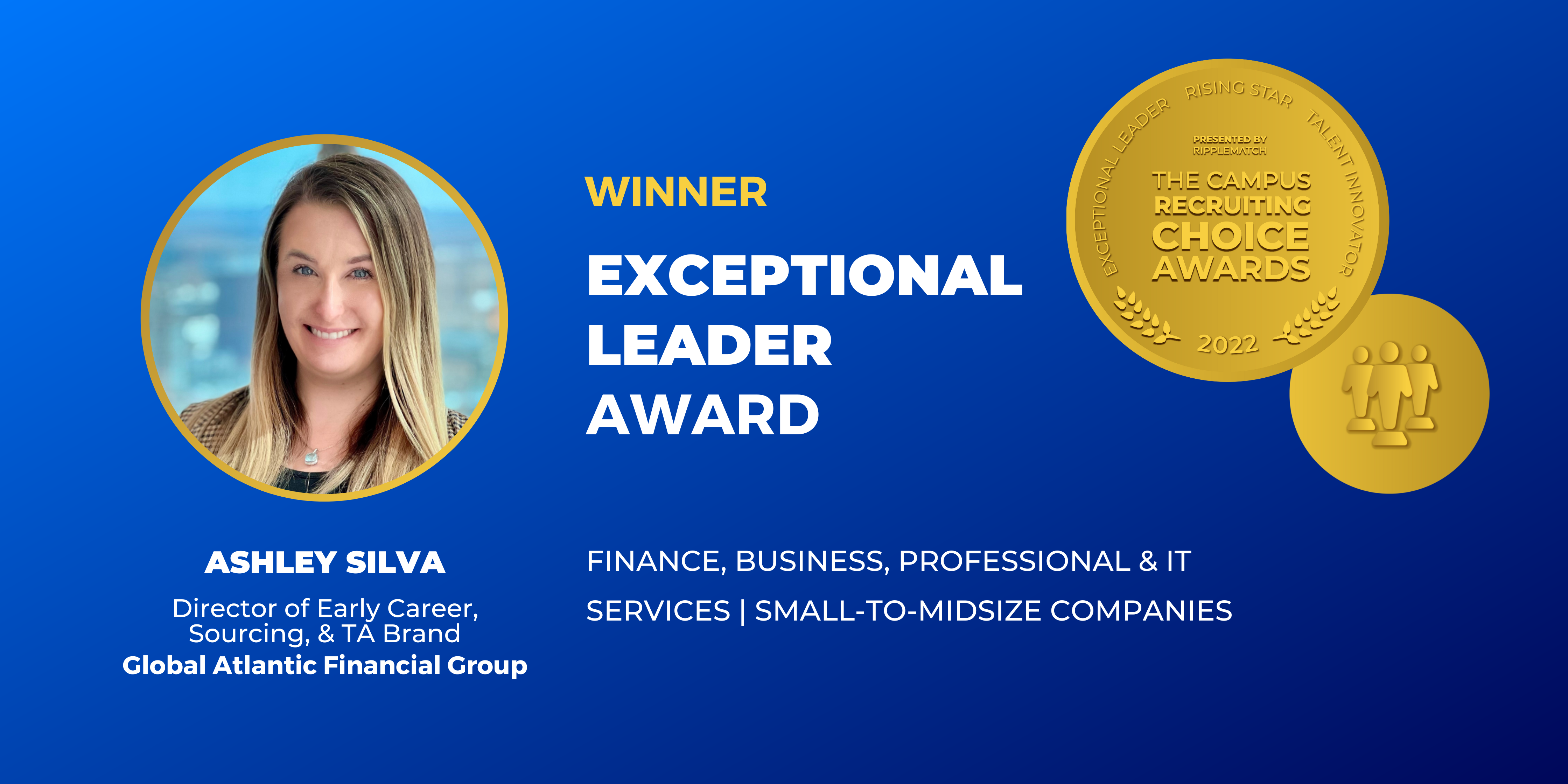 EXCEPTIONAL LEADER - Winner - Finance, Business, Professional & IT Services _ Small-to-Midsize Companies - Ashley Silva