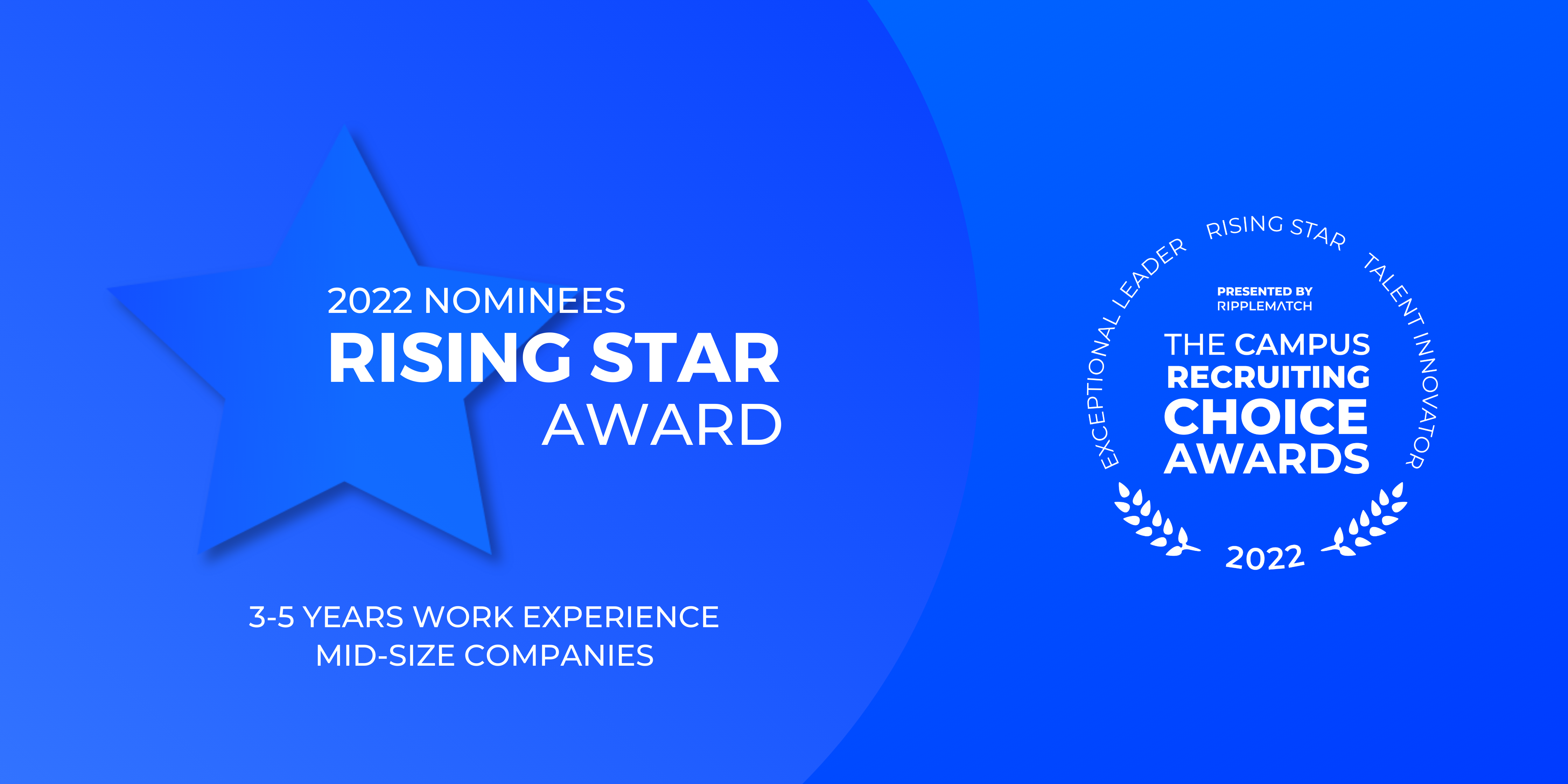 Rising Star Award - 3-5 Years Work Experience, Mid-size Companies