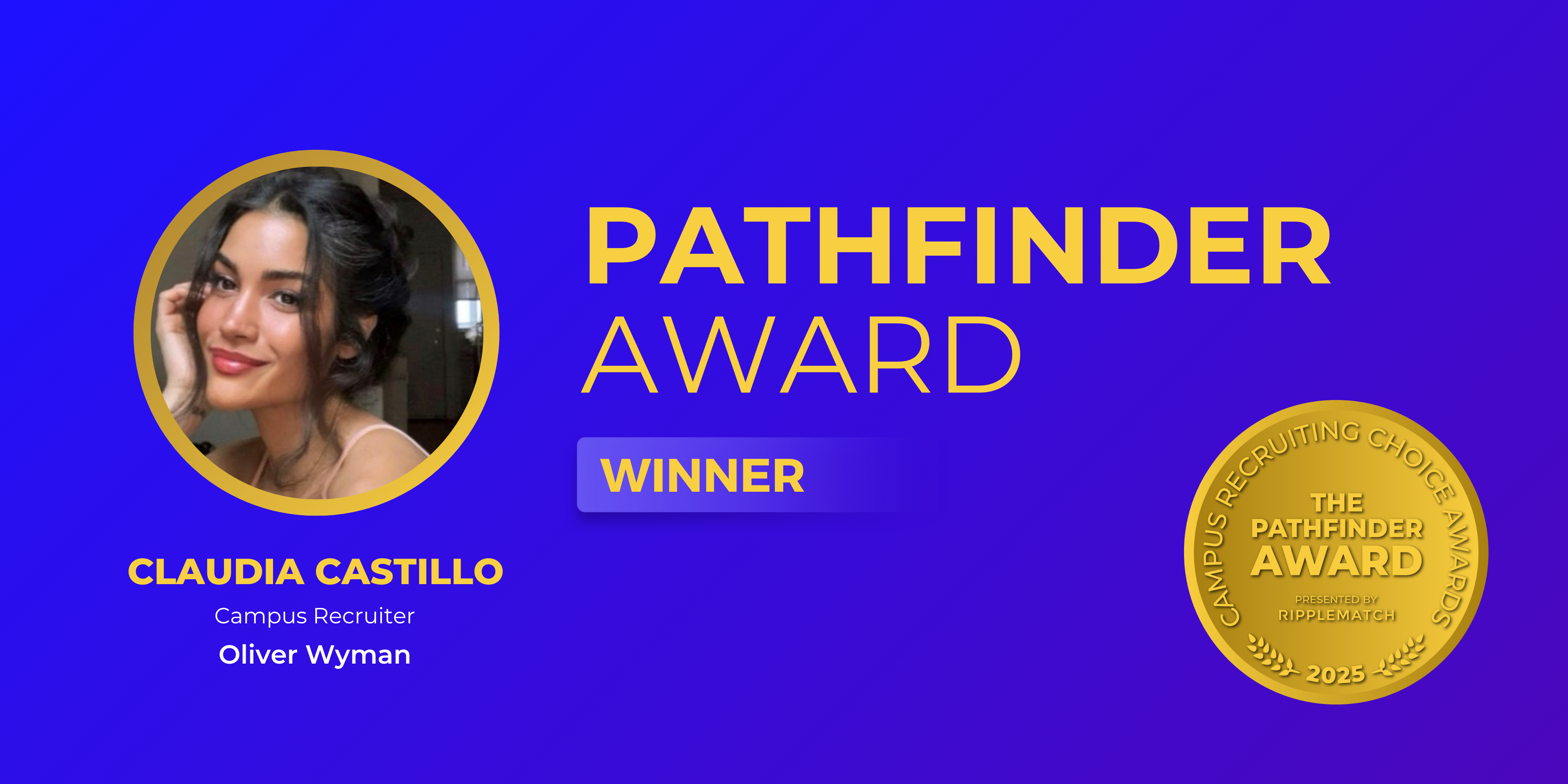 Pathfinder Award CRCA 2025 - Winner - Claudia Castillo Pathfinder Award CRCA 2025 - Winner - Claudia Castillo