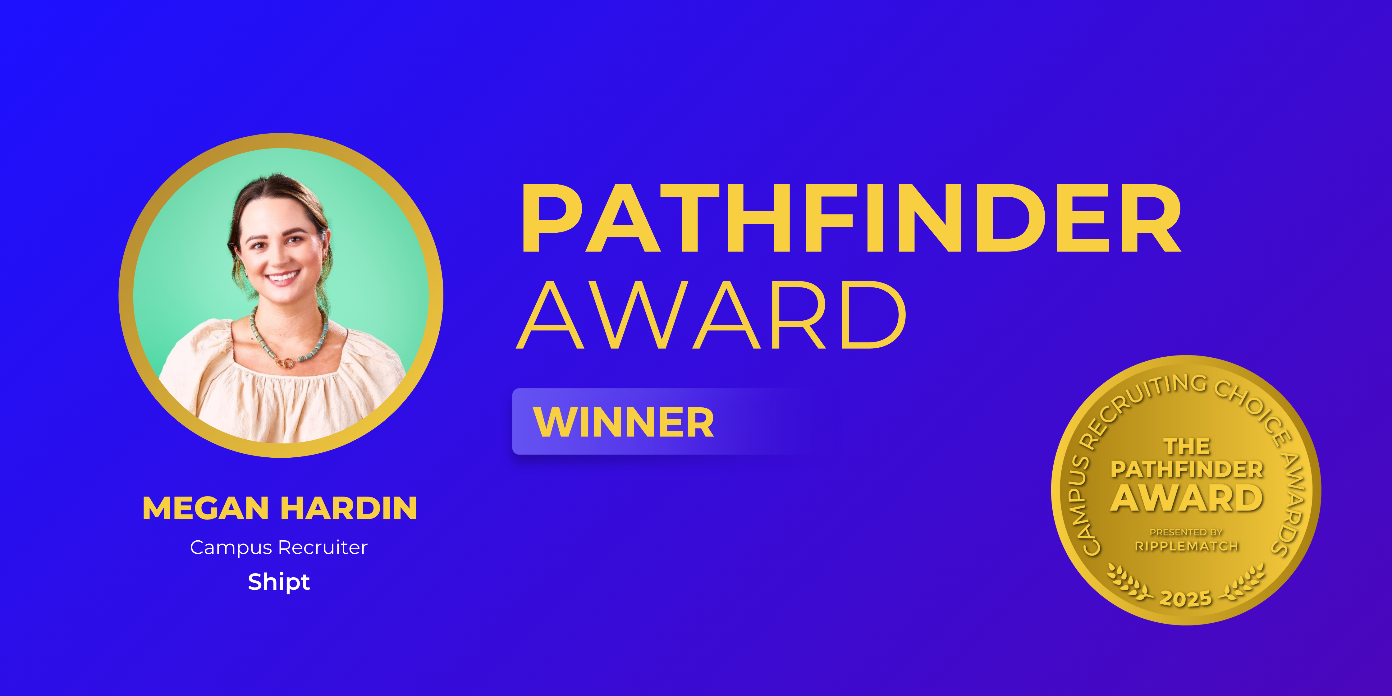 Pathfinder Award CRCA 2025 - Winner - Megan Hardin Pathfinder Award CRCA 2025 - Winner - Megan Hardin