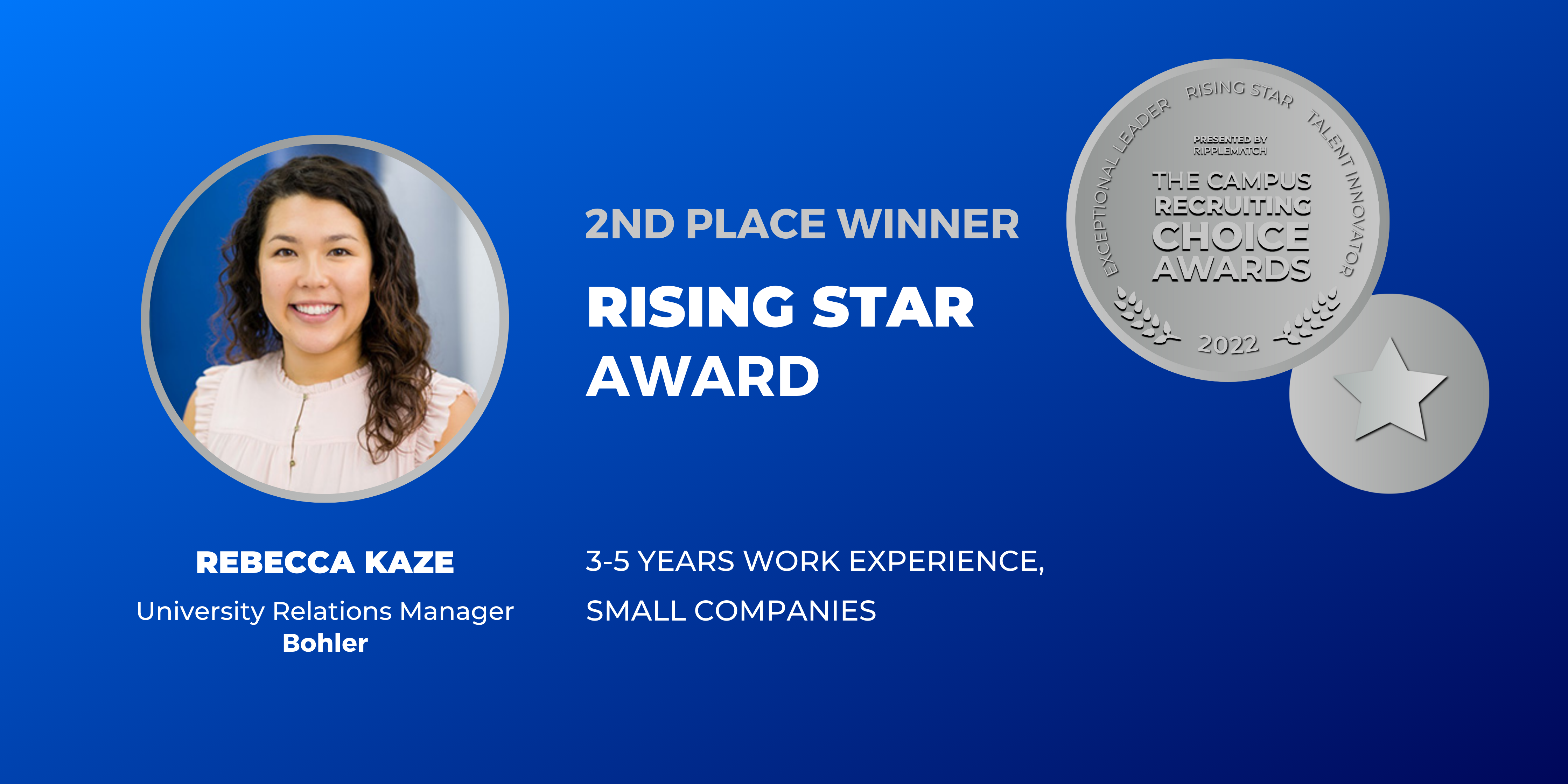 RISING STAR - 2nd place - 3-5 Years Work Experience, Small Companies - Rebecca Kaze