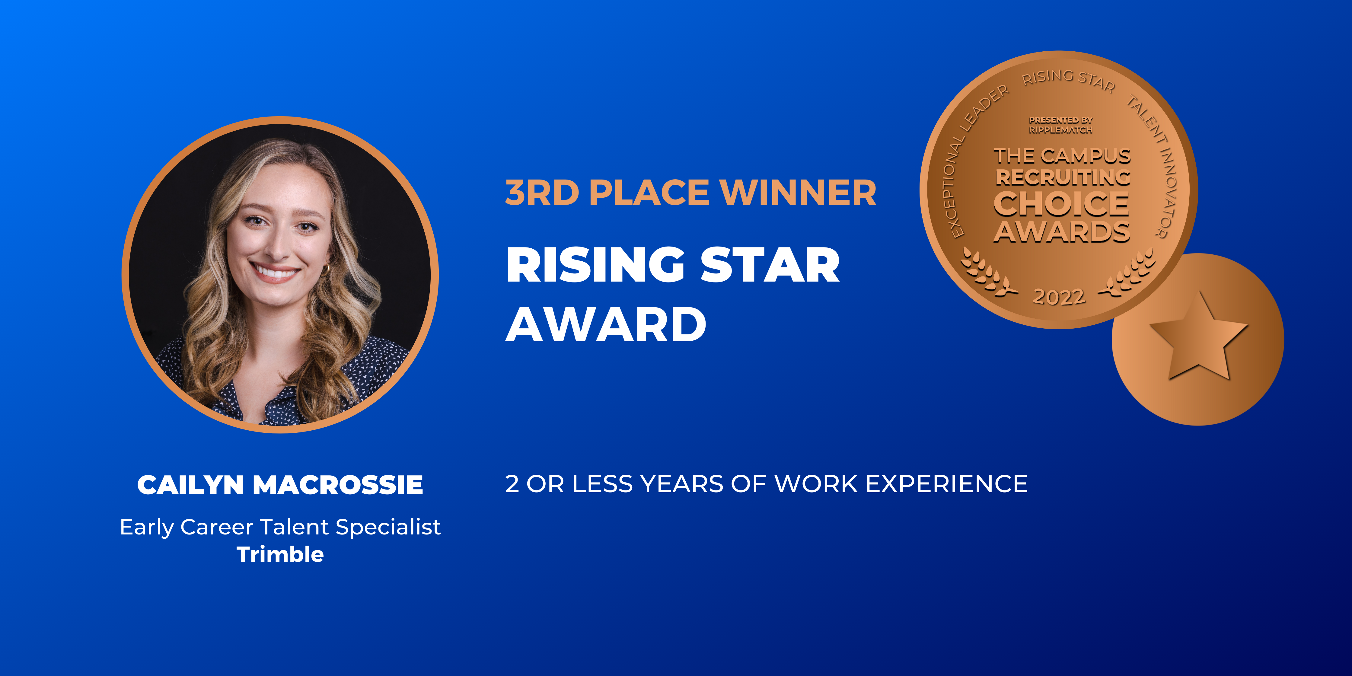 RISING STAR - 3rd place - 2 or Less Years of Work Experience - Cailyn MacRossie