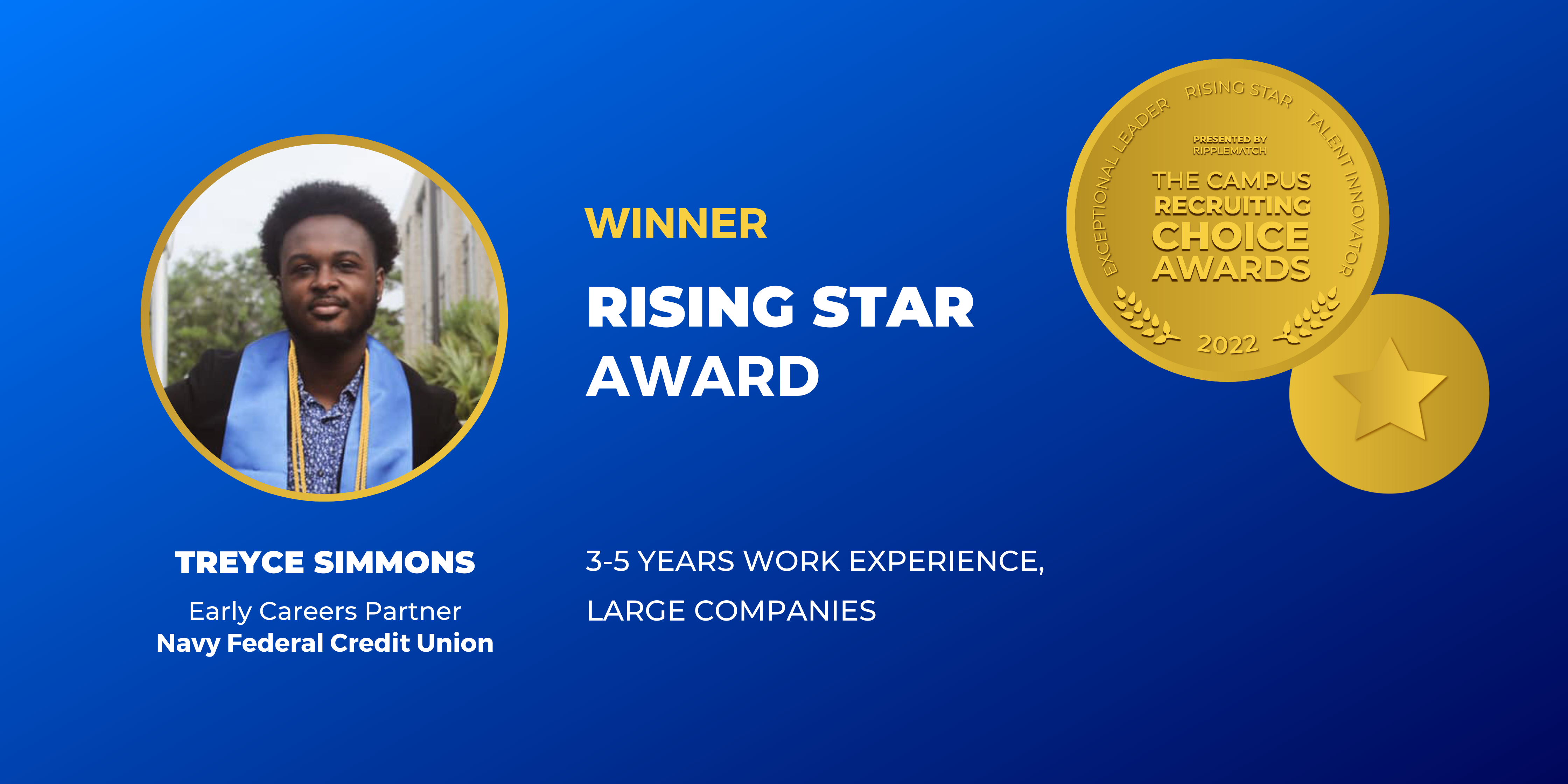 RISING STAR - Winner - 3-5 Years Work Experience, Large Companies - Treyce Simmons