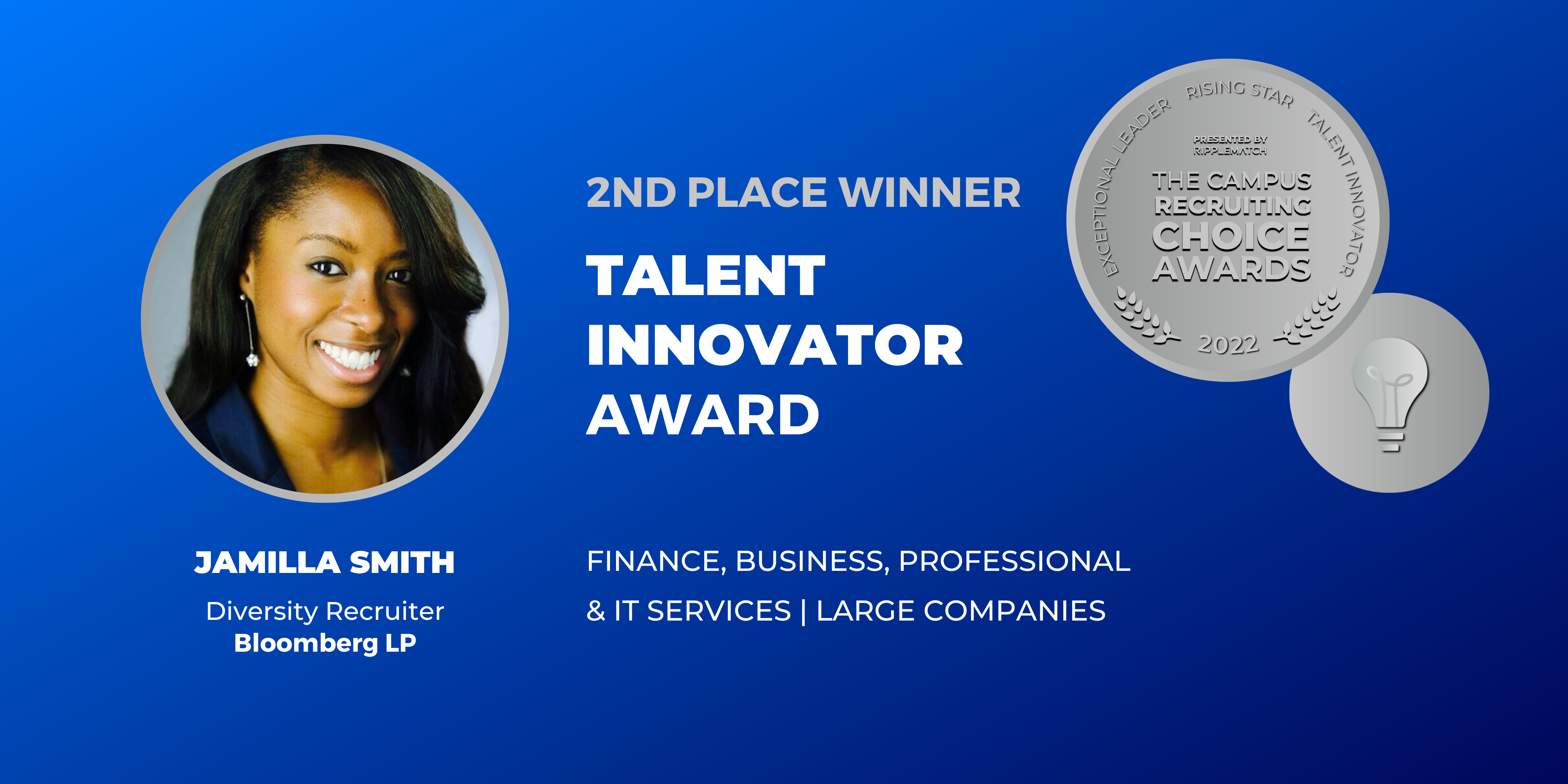 TALENT INNOVATOR - 2nd place - Finance, Business, Professional & IT Services _ Large Companies - Jamilla Smith