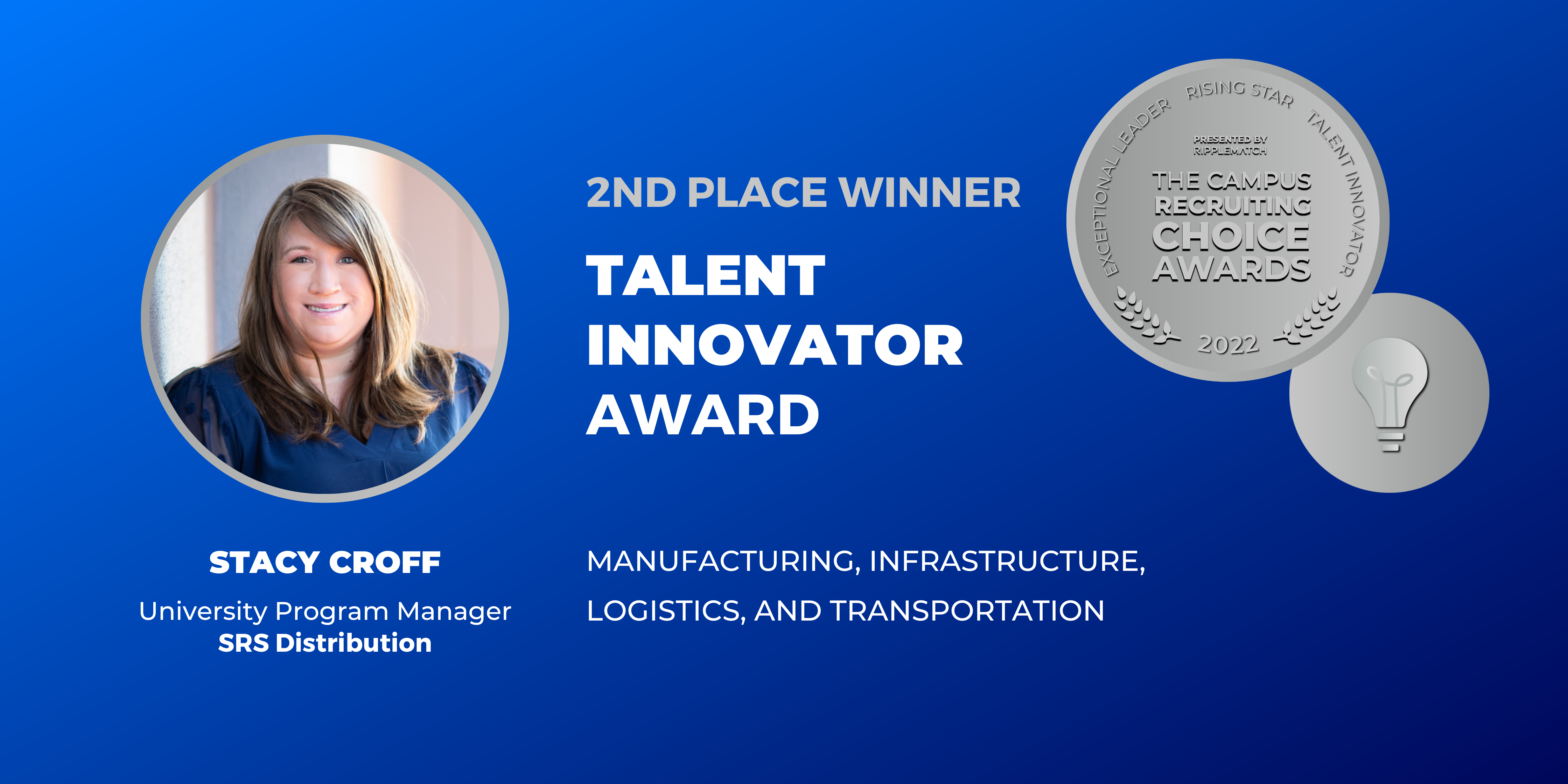 TALENT INNOVATOR - 2nd place - Manufacturing, Infrastructure, Logistics, and Transportation - Stacy Croff