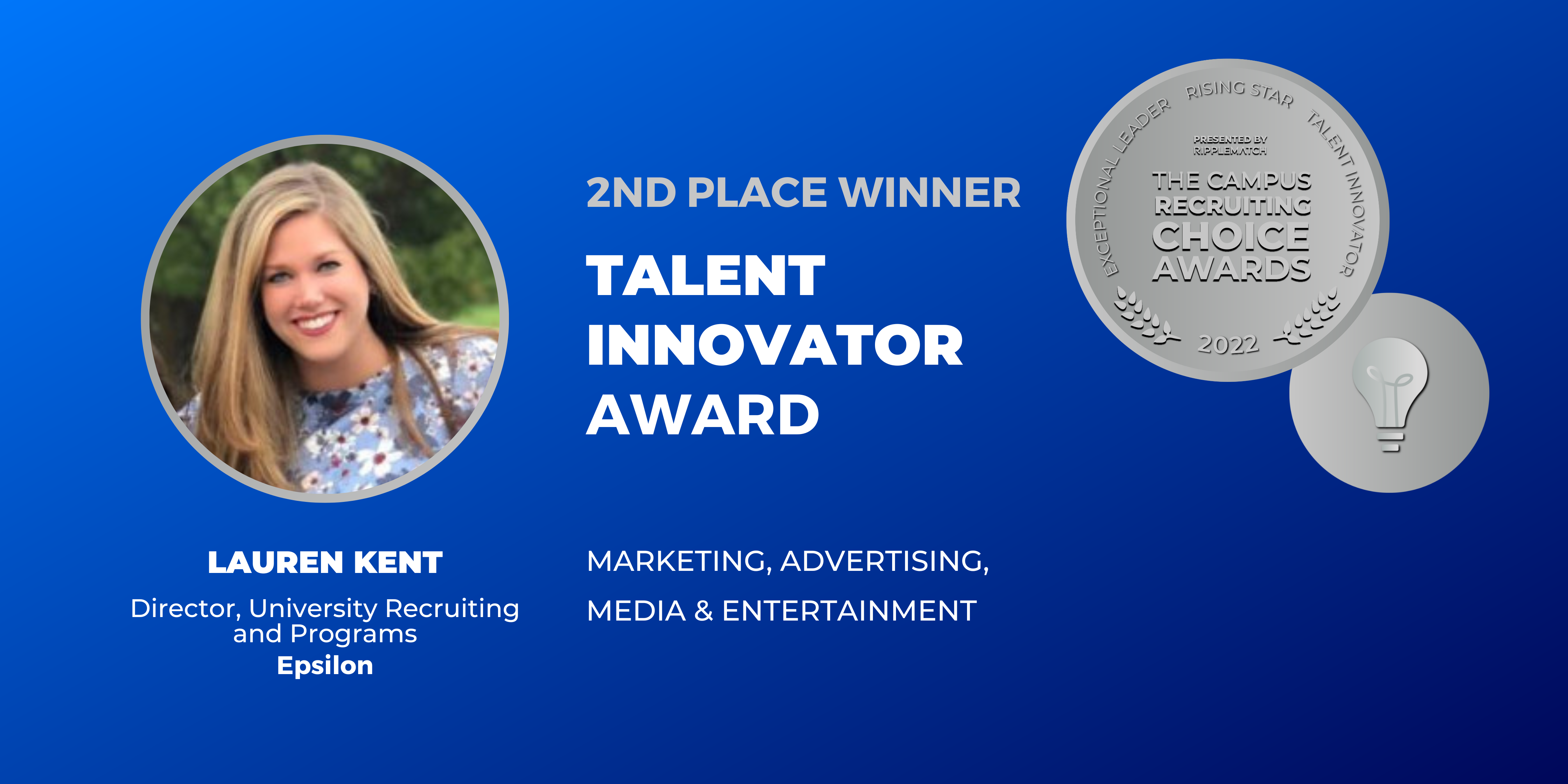 TALENT INNOVATOR - 2nd place - Marketing, Advertising, Media & Entertainment - Lauren Kent