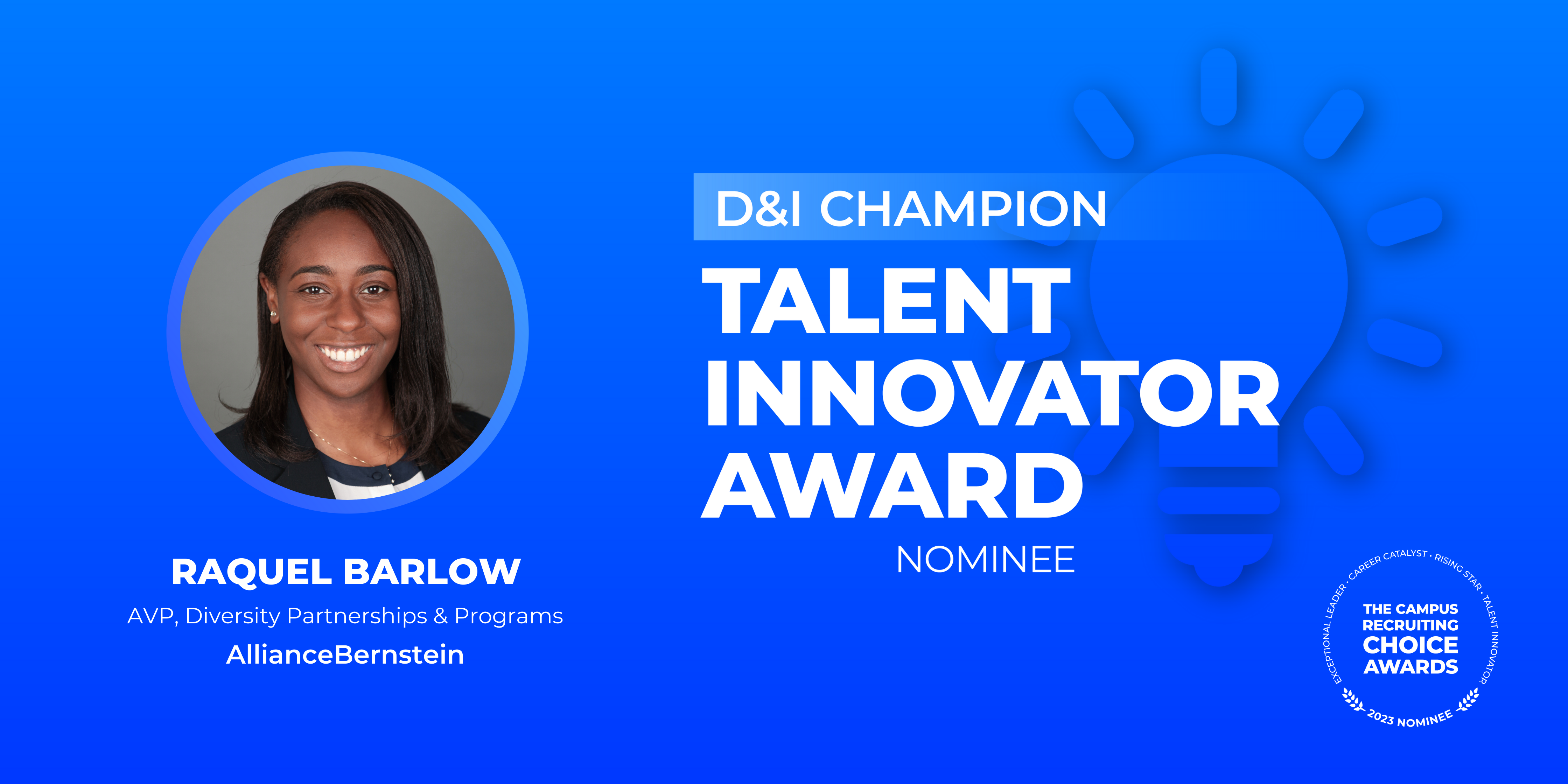 TALENT INNOVATOR - D&I Champion - Raquel Barlow