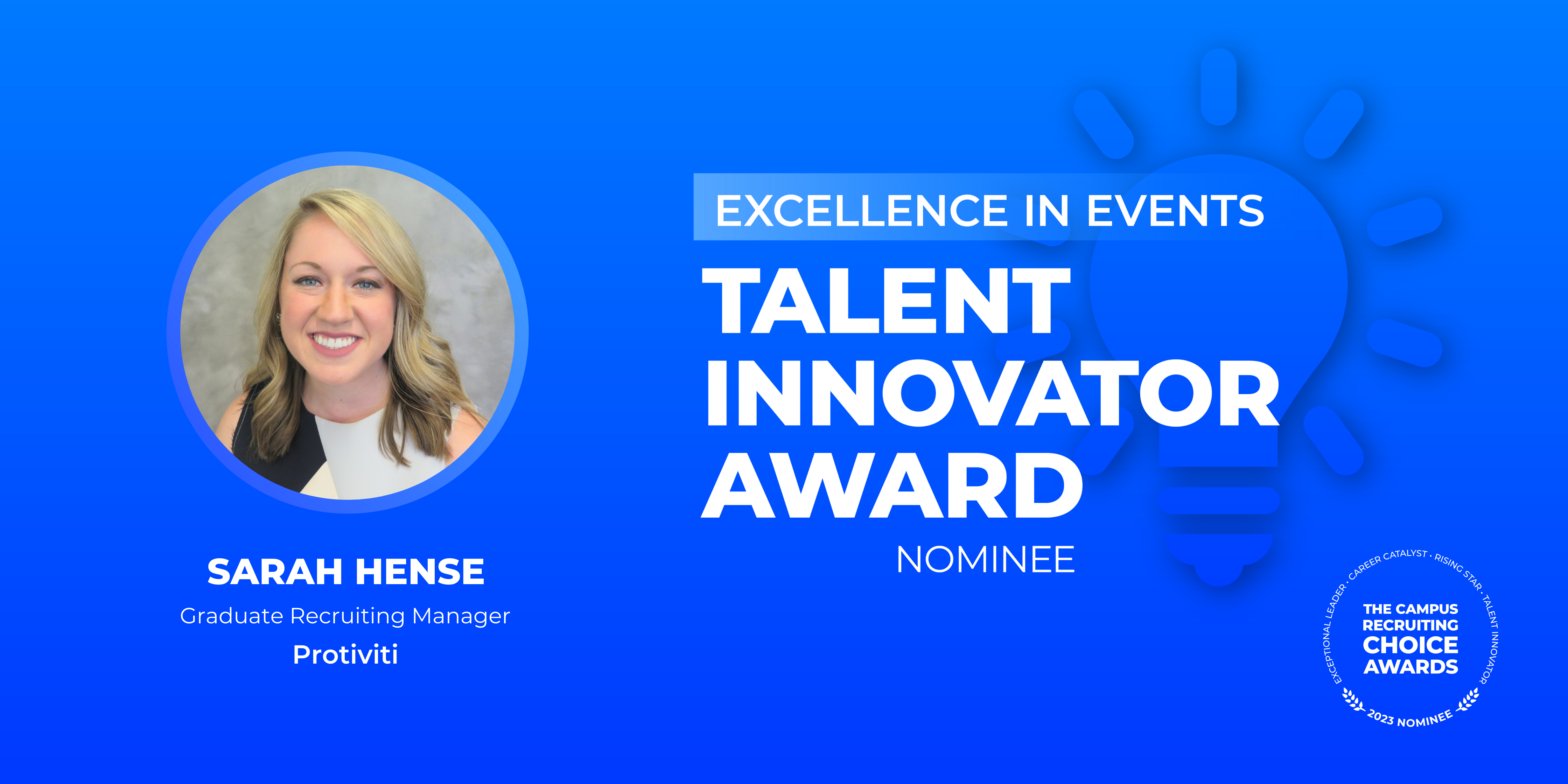 TALENT INNOVATOR - Excellence In Events - Sarah Hense