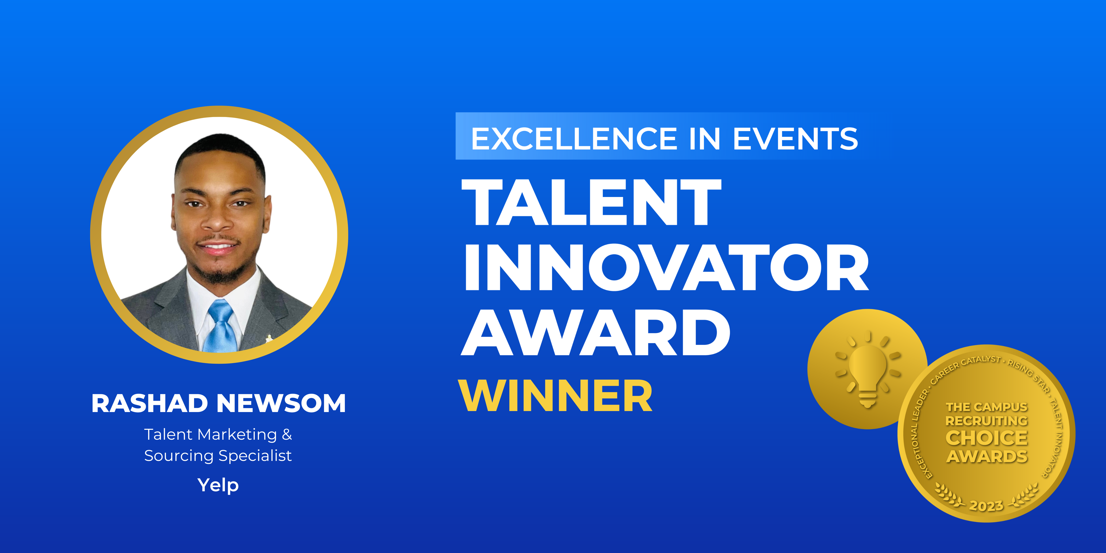 TALENT INNOVATOR - Excellence in Events - Winner - Rashad Newsom-1