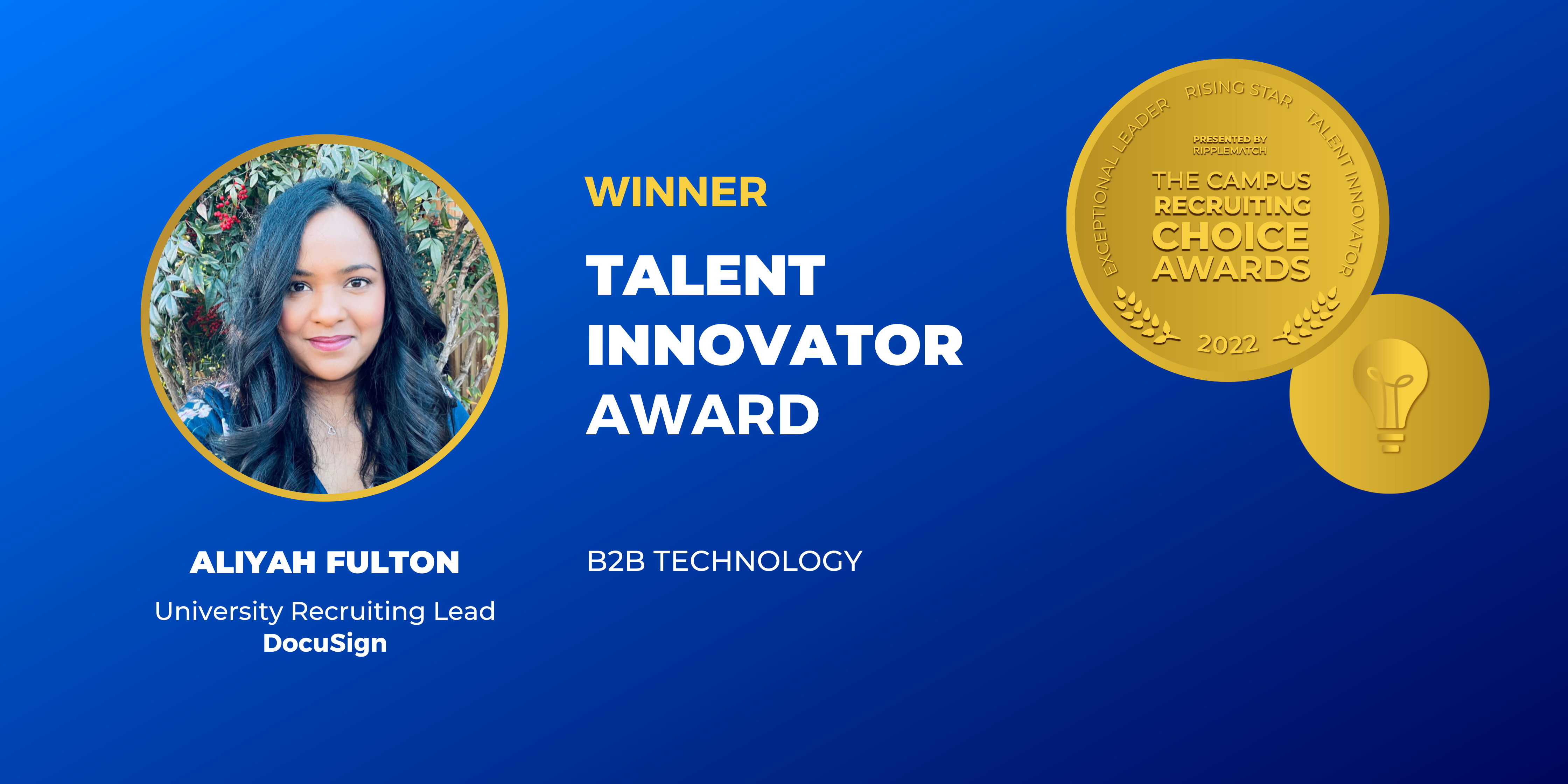 TALENT INNOVATOR - Winner - B2B Technology - Aliyah Fulton