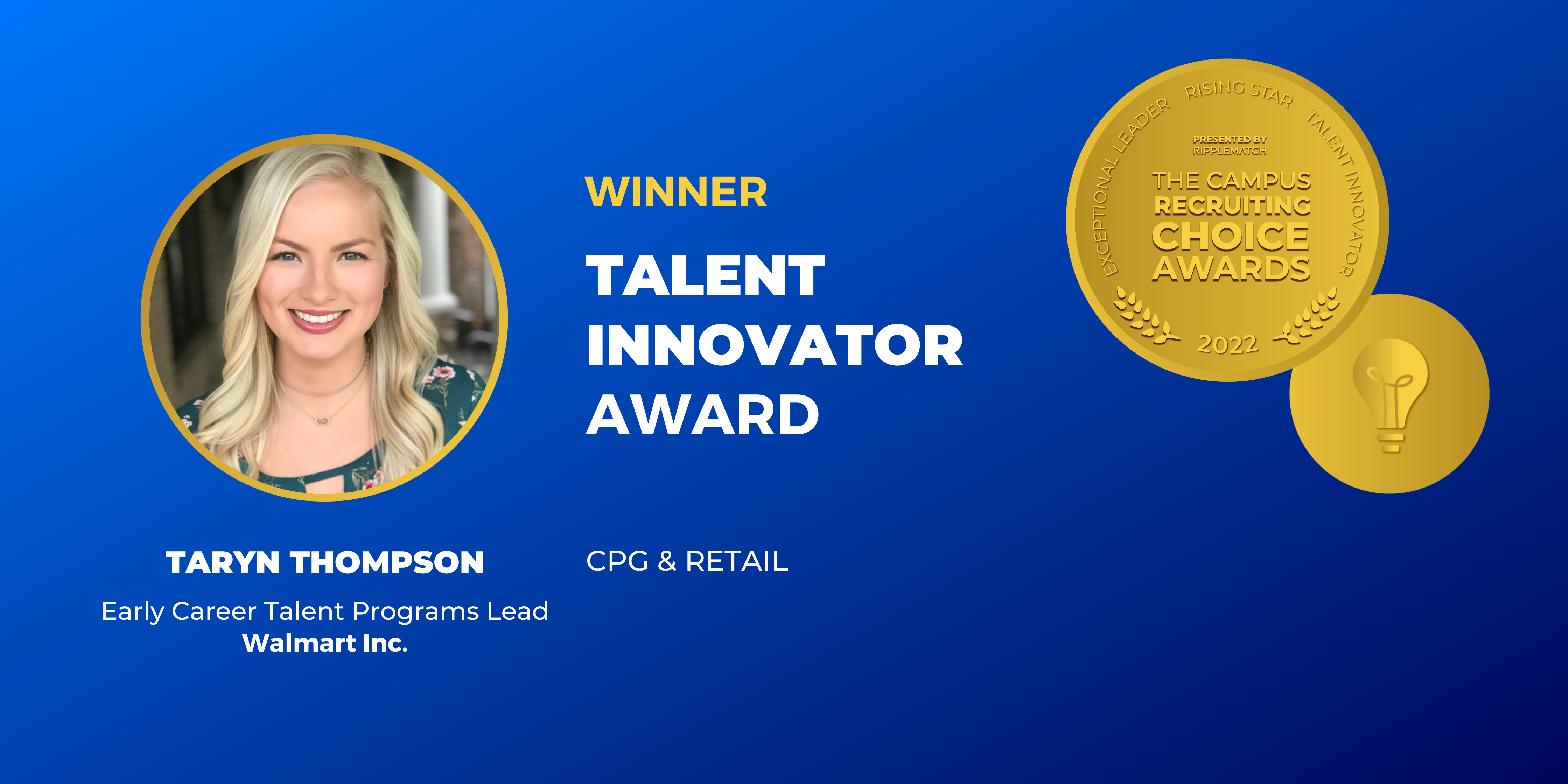 TALENT INNOVATOR - Winner - CPG & Retail - Taryn Thompson