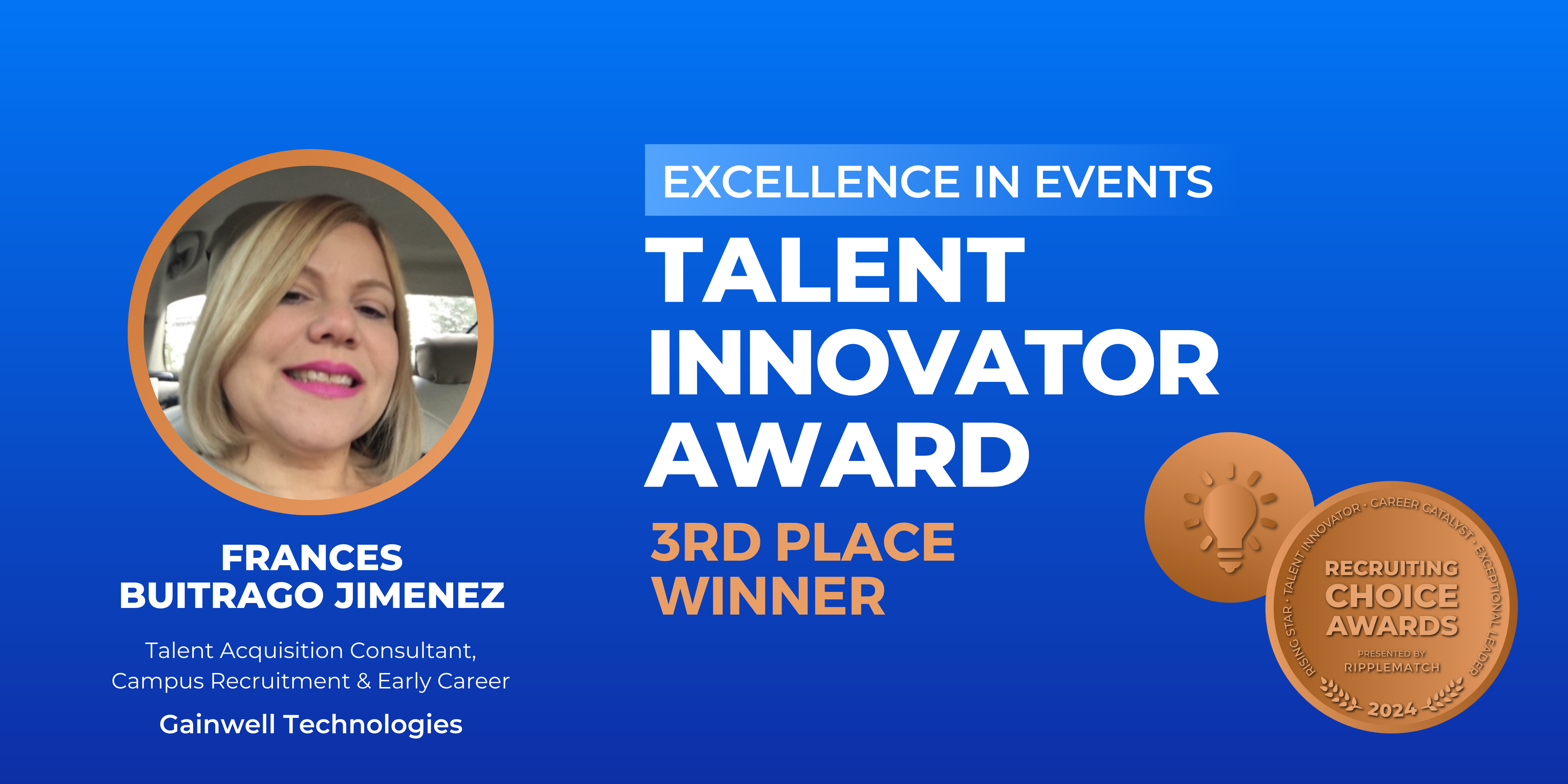 Talent Innovator Award, Excellence in Events - 3rd Place Winner - Frances Buitrago Jimenez-1