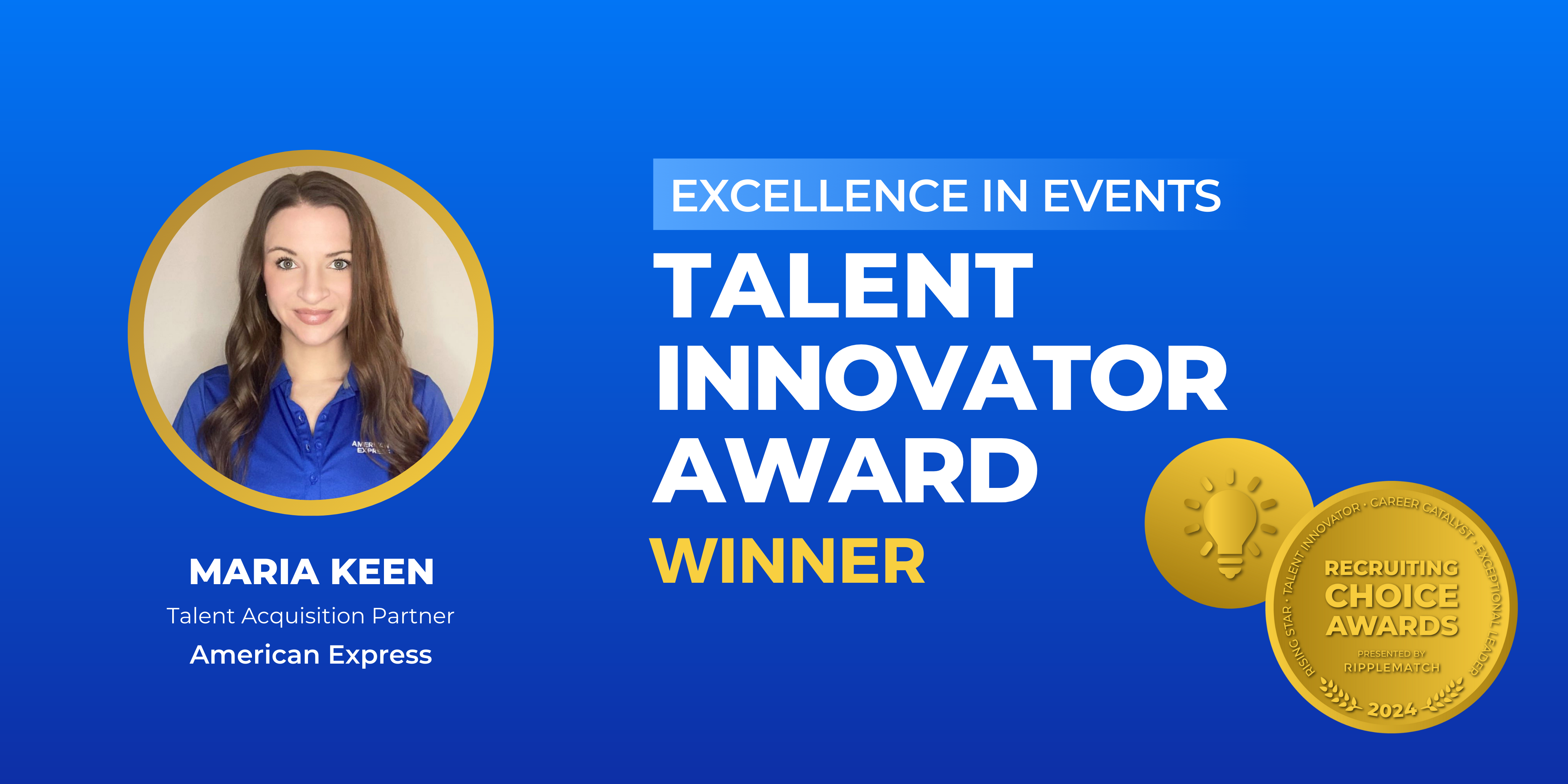 Talent Innovator Award, Excellence in Events - Winner - Maria Keen-1