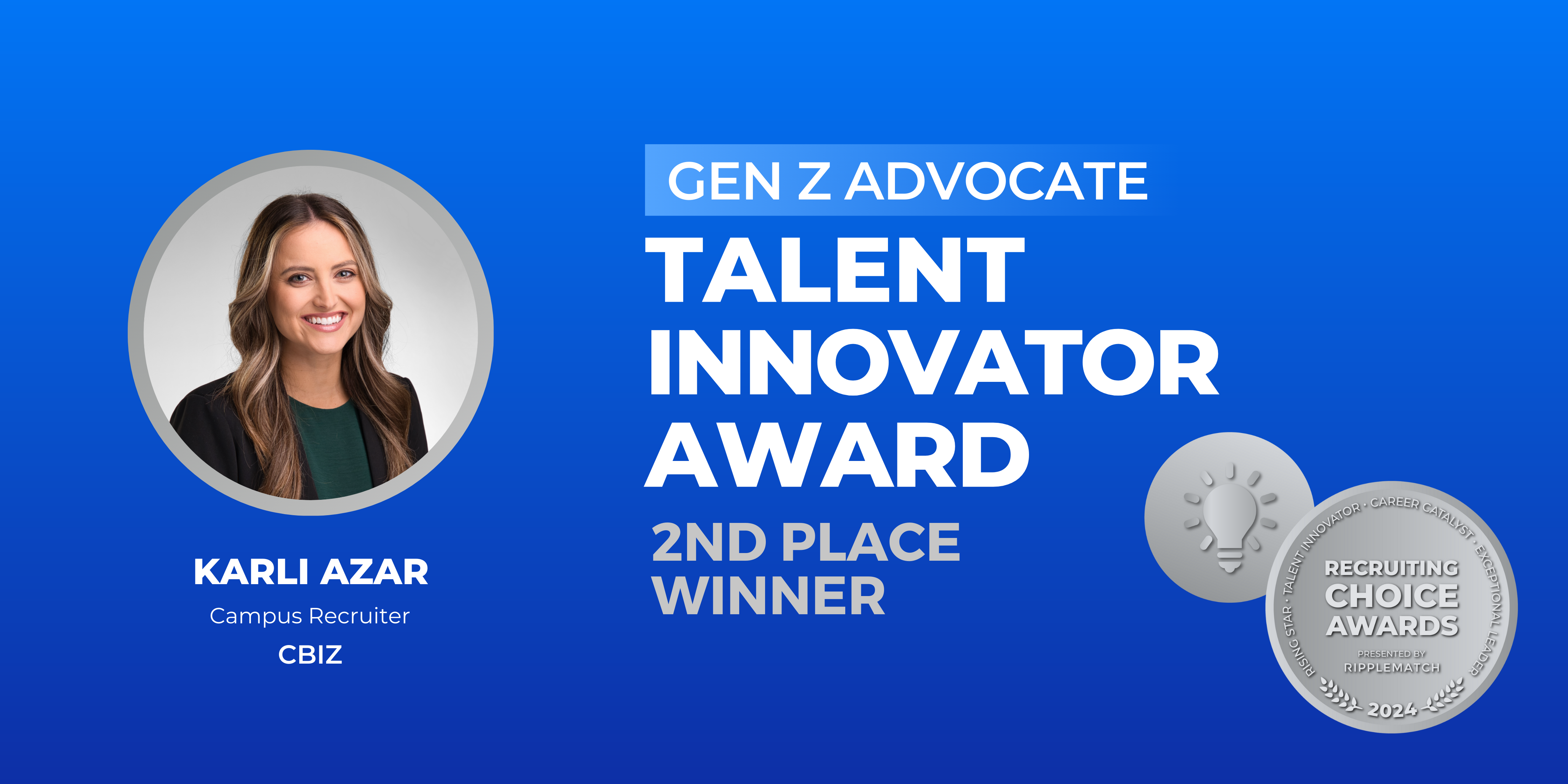 Talent Innovator Award, Gen Z Advocate - 2nd Place Winner - Karli Azar-1