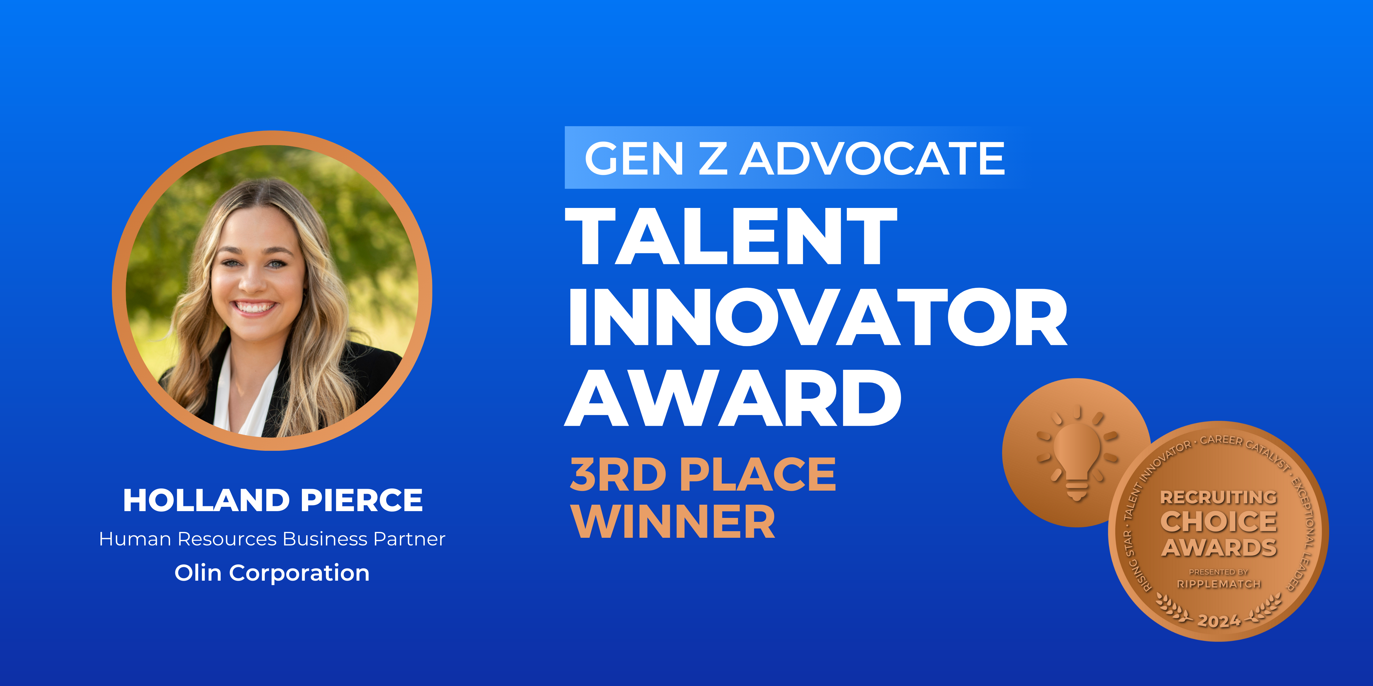 Talent Innovator Award, Gen Z Advocate - 3rd Place Winner - Holland Pierce-1